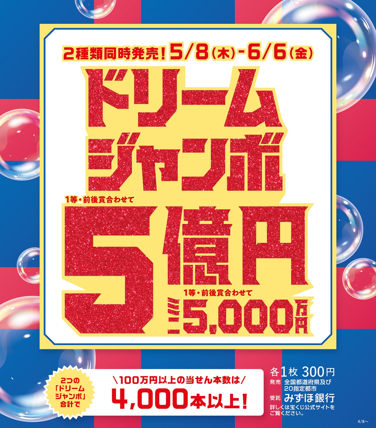 ドリームジャンボ宝くじ発売！のサムネイル