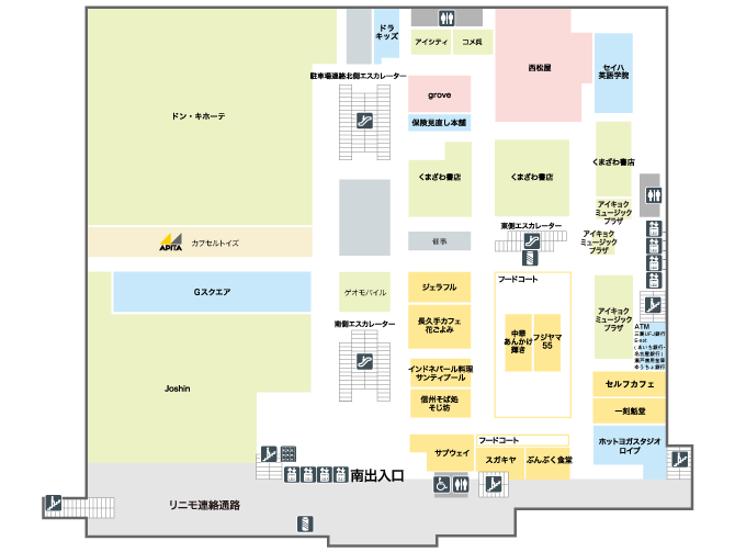 2階のフロアマップ