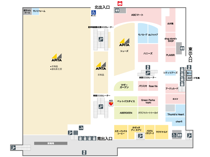 1階のフロアマップ