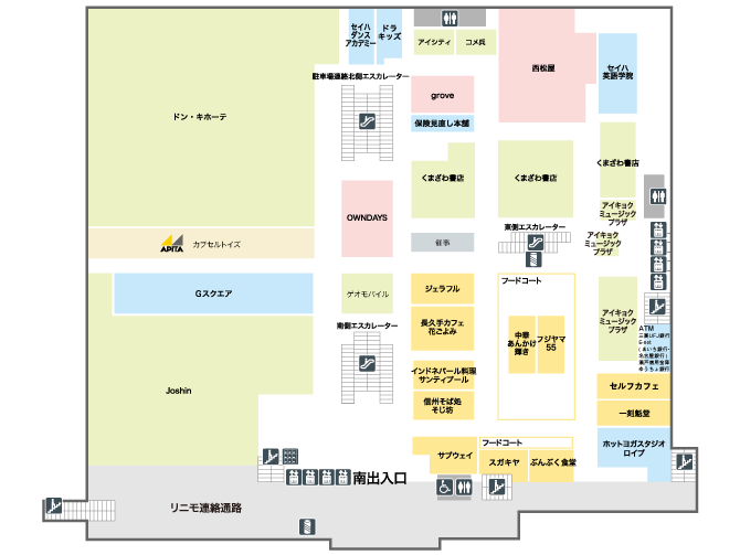 2階のフロアマップ
